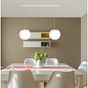 Casablanca pendant luminaire ACAI 26 2 flames E27 IP20, mat, opal white dimmable