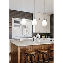Casablanca Pendant luminaire BAGAN, 3x E27, IP20, opal white matt