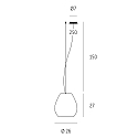 Casablanca Pendant luminaire BAGAN, E27, IP20, opal white matt