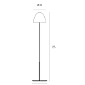 Casablanca Floor lamp BELL, 2x E27, IP20, white matt
