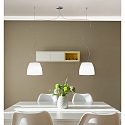 Casablanca Pendant luminaire MARA, 2x E27, IP20, opal white matt