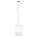 Casablanca pendant luminaire MESA LONG 1 flame E27 IP20, brushed aluminium, matt, opal white dimmable