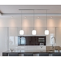 Casablanca Pendant luminaire MUREA, 3x E27, IP20, opal white matt