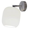 wall luminaire MUREA swivelling, rotatable E27 IP20, aluminium, mat, opal white dimmable