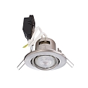 Deko-Light Recessed ceiling ring DENEB, GU10 max.50W, IP20, swivelling 30�, brushed silver