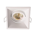Recessed ceiling ring ARKTUR, SQUARE, 12V DC, GU5.3 / MR16, max. 50W, 30� tiltable