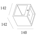 Deko-Light Plaster wall luminaire OLGA, Up / Down, square, 220-240V AC / 50-60Hz, G9 max. 40W, paintable