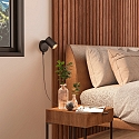 reading lamp CAN TILT ROUND USB round, with switch, with USB charging function, cardanic swivelling GU10 IP20, black 
