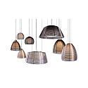 Deko-Light Pendant luminaire Filo sat, 222-240V AC / 50-60Hz, E27, 3 x 60W, metal, silver