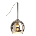 Deko-Light Pendant luminaire BUNDA, 1 flame, G9, glass chromed
