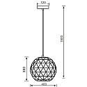 Deko-Light Pendant luminaire ASTEROPE RUND 400, E27, matt white