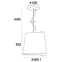 Deko-Light Plaster pendant luminaire TWISTER II, E27 max. 40W, white with red cable