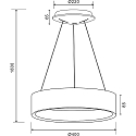 pendant luminaire SCULPTORIS 40 CCT DIM CCT Switch, ring shape IP20, mat, traffic white dimmable