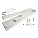 Deko-Light pendant luminaire LED PANEL square IP40, traffic white dimmable