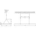 Deko-Light pendant luminaire LED PANEL square IP40, traffic white dimmable