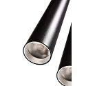 Deko-Light pendant luminaire SLIM DIM 3 flames, long, UGR < 19 IP20, deep black dimmable