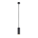 Deko-Light pendant luminaire CAN 150 down, cylindrical, direct GU10 IP20, black