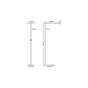 Deko-Light LED floor lamp OFFICE ONE TRANSPARENT, Up / Down, 55W 4000K 6200lm 689cd 150� / 150�, touch dimmable, silver / transparent