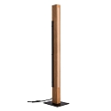 floor lamp MADERA wooden lamp IP20, brown, black dimmable