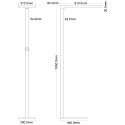Deko-Light floor lamp OFFICE ONE up / down, for VDU workstation, with touch dimmer IP20, white aluminum dimmable