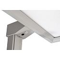 Deko-Light floor lamp OFFICE ONE MOTION UP AND DOWN for VDU workstation, with sensor, with touch dimmer IP20, white aluminum dimmable