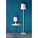 Deko-Light Plaster table lamp TWISTER, G9 max. 25W, white with red cable