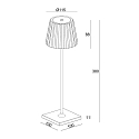 battery table lamp SHERATON II dimmable IP54, black dimmable