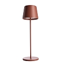 battery table lamp CANIS CCT Switch, with touch dimmer IP65, mat, terracotta dimmable