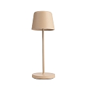battery table lamp CANIS MINI CCT Switch, with touch dimmer, without charger IP65, beige, mat dimmable