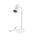 table lamp CAN TILT with plug, switchable, cardanic swivelling GU10 IP20, white 