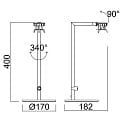 Deko-Light table lamp CAN TILT BASE MIX'N MATCH 1/3 with switch, without shade, with plug GU10 IP20, black 