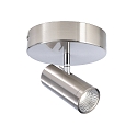 LED ceiling luminaire BECRUX I, 5W 3000K 490lm 45�, dimmable, brushed silver