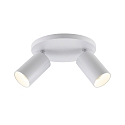 ceiling luminaire CAN TILT ROUND � 20CM 2 flames, round, cardanic swivelling GU10 IP20, white