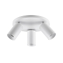 ceiling luminaire CAN TILT ROUND � 25CM 3 flames, round, cardanic swivelling GU10 IP20, white
