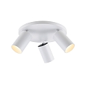 ceiling luminaire CAN TILT ROUND � 25CM 3 flames, round, cardanic swivelling GU10 IP20, white