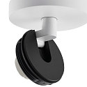 ceiling luminaire CAN TILT ROUND BASE � 8CM MIX�N MATCH 1 flame, round, without shade, cardanic swivelling GU10 IP20, white