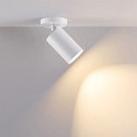 ceiling luminaire CAN TILT ROUND BASE � 8CM MIX�N MATCH 1 flame, round, without shade, cardanic swivelling GU10 IP20, white
