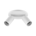 spotlight bar CAN TILT ROUND BASE � 20CM MIX�N MATCH 2 flames, round, without shade, cardanic swivelling GU10 IP20, white