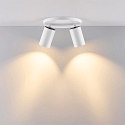 spotlight bar CAN TILT ROUND BASE � 20CM MIX�N MATCH 2 flames, round, without shade, cardanic swivelling GU10 IP20, white