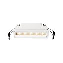 Recessed LED ceiling luminaire CETI 5, 14-15V DC, 10W 3000K 700lm 30 / 70�, current constant, asymmetrical, dimmable, white