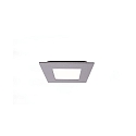 LED ceiling luminaire LED Panel square 8, current constant, 350 mA, 8W 4000K 120�, silver