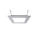LED ceiling luminaire LED Panel square 15, current constant, 350 mA, 15W 4000K 120�, silver