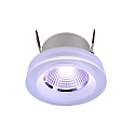 Recessed LED ceiling luminaire COB 68 ACRYL, 8W, 24V DC, 45�, RGB, IP20, silver