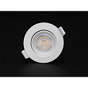 Deko-Light Recessed LED ceiling luminaire SMD-68-230V-round, IP20, 36� swivelling, 220-240V AC / 50-60Hz, 6.5W 3000K 540lm 45�, white