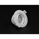 Deko-Light Recessed LED ceiling luminaire SMD-68-230V-round, IP20, 36� swivelling, 220-240V AC / 50-60Hz, 6.5W 4000K 550lm 45�, white