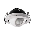 Deko-Light Recessed LED ceiling luminaire BELLATRIX, current constant, 18V DC, 500mA, 9W 3000K 760lm 40�, cRi > 90, swivelling, white