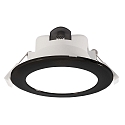ceiling recessed luminaire ACRUX 195 CCT Switch, with decorative ring IP20, black, white dimmable
