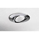 Deko-Light recessed spotlight DIONE IP20 swivelling, wired through IP20, chrome dimmable