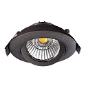 Deko-Light recessed spotlight DIONE IP20 swivelling, wired through IP20, black dimmable