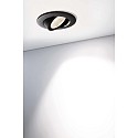 Deko-Light recessed spotlight DIONE IP20 swivelling, wired through IP20, black dimmable